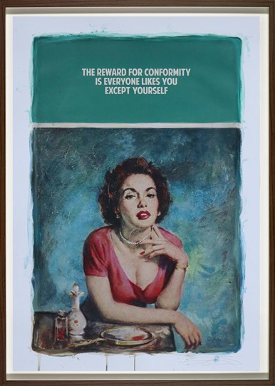 The Reward For Conformity by The Connor Brothers - Framed Hand Embellished Paper